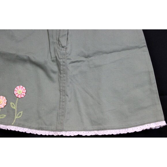 2006 Gymboree Freshly Picked Green Skorts Ribbon Flowers Lace trim Adjustable Wa - Picture 3 of 5